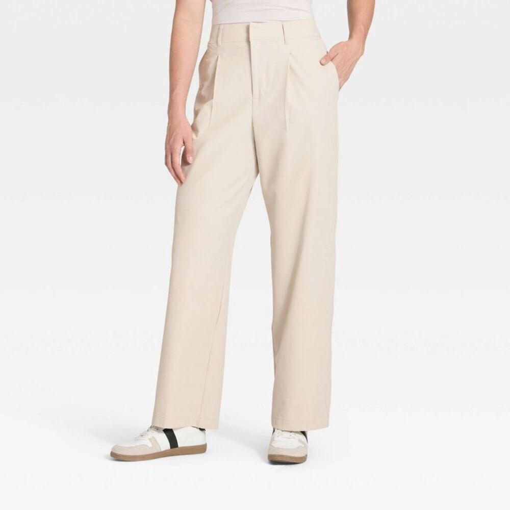 Women's Active Light Woven High-Rise Trouser Pants - All In Motion Gray XL